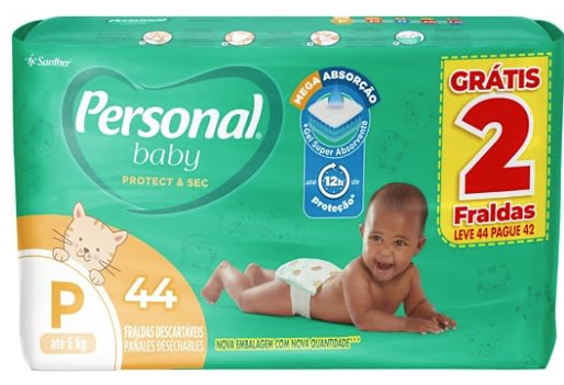 Fralda Infantil Personal L44P42 Baby Protect & Sec Mega P